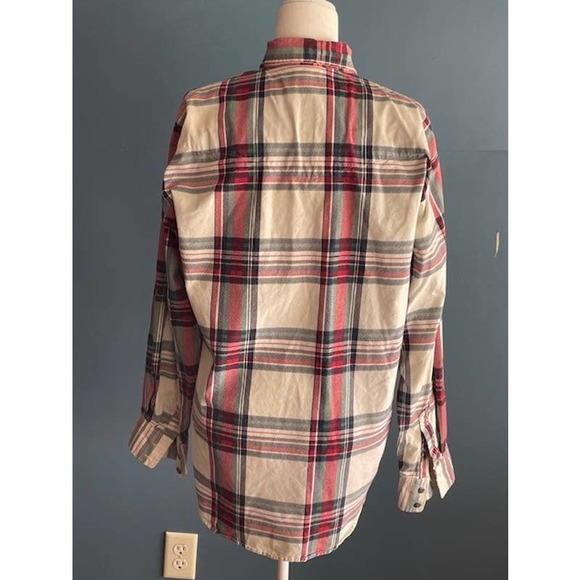 Roper Rodeo  Blue Men's Large Plaid Flannel Shirt‎ 100% Cotton Heavyweight - Picture 2 of 4